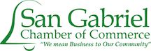 logo for San Gabriel Chamber of Commerce "We mean Business to Our Community"